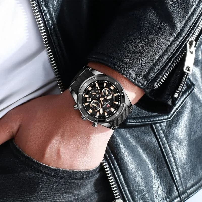 Reward RD81011M Silver Bracelet Black Face- Chronograph – view 2