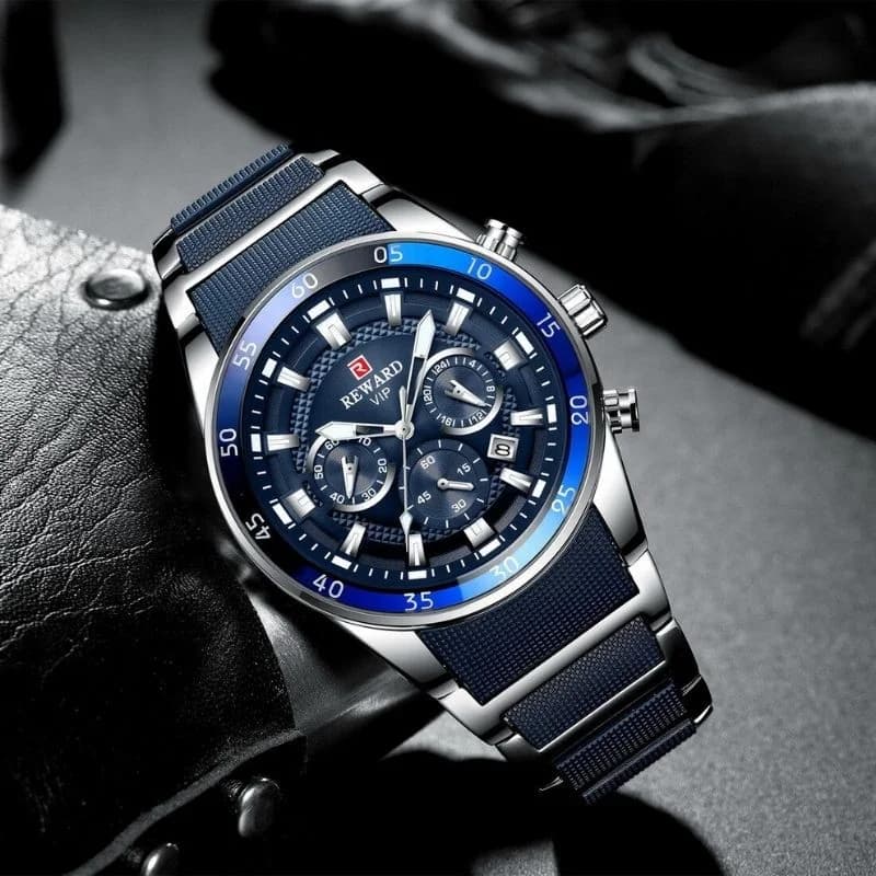 Reward RD81011M Silver Bracelet Blue Face- Chronoraph – view 3