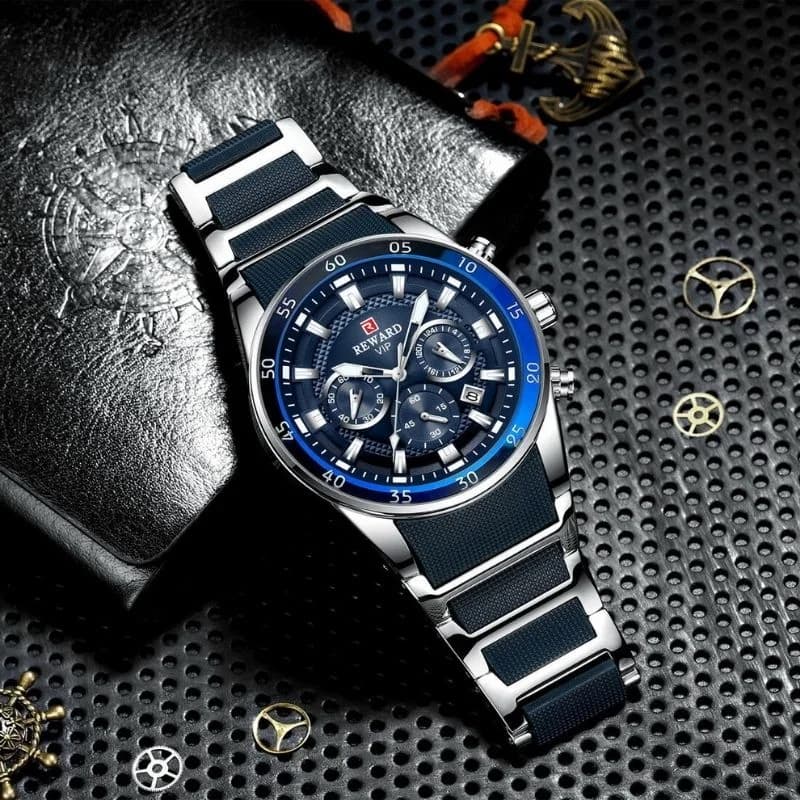Reward RD81011M Silver Bracelet Blue Face- Chronoraph – view 4