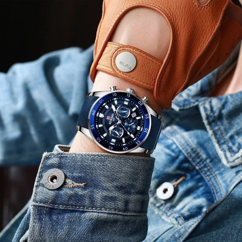 Reward RD81011M Silver Bracelet Blue Face- Chronoraph – view 5