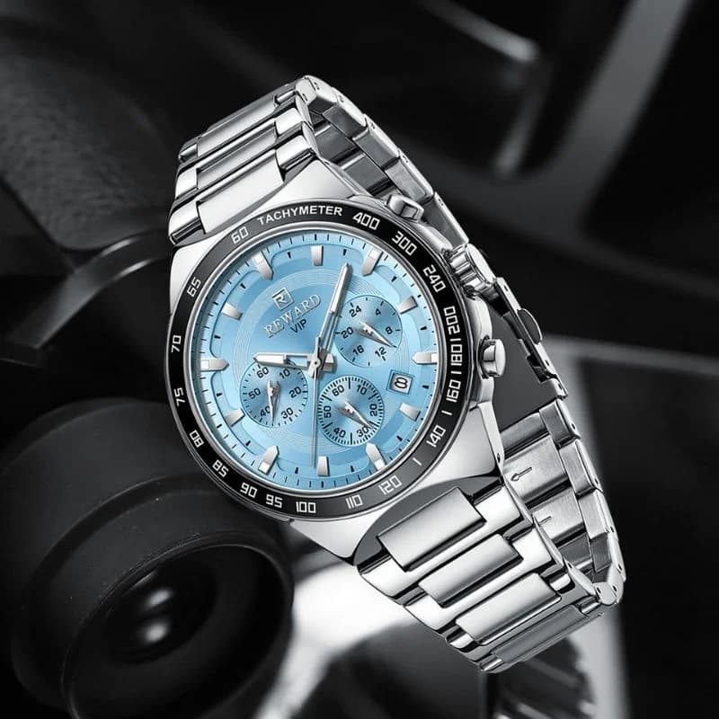 Reward RD81967M Silver Bracelet Tiffany Face- Chronograph
