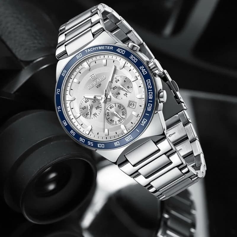 Reward RD81967M Silver Bracelet White Face- Chronograph