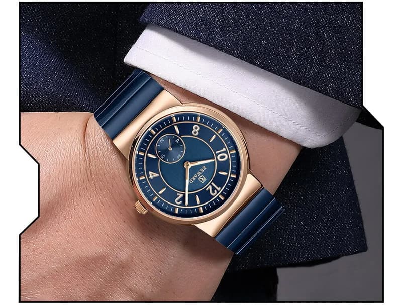 Reward RD611514M Rose Gold Case Blue Bracelet Blue Face – view 2
