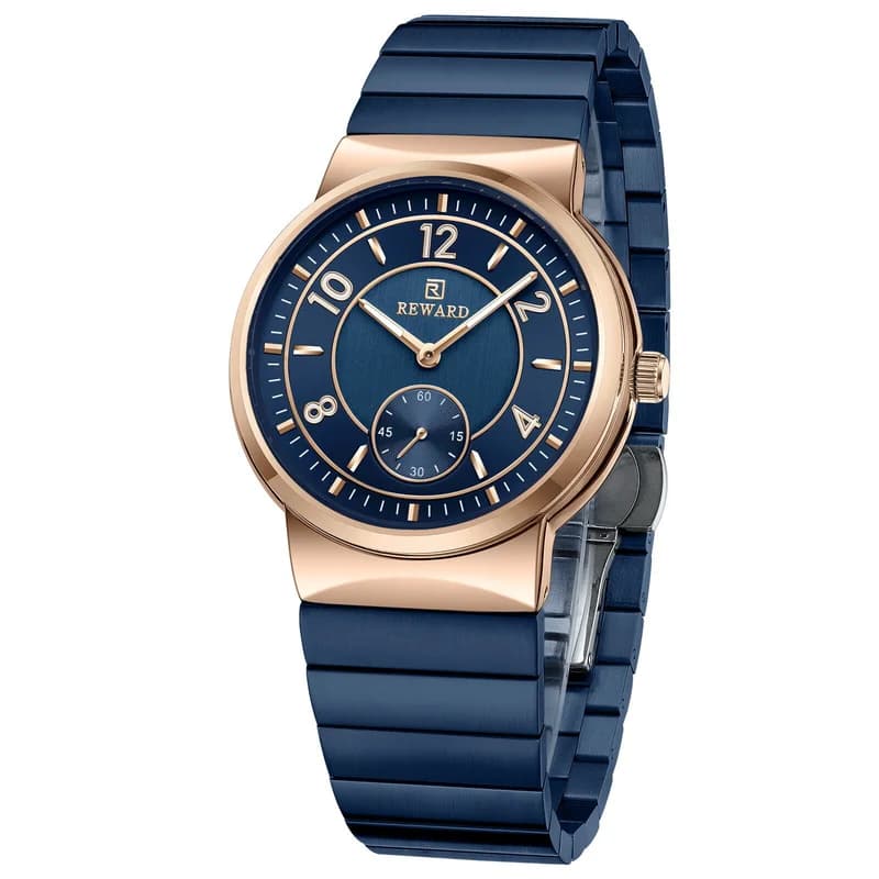 Reward RD611514M Rose Gold Case Blue Bracelet Blue Face – view 4