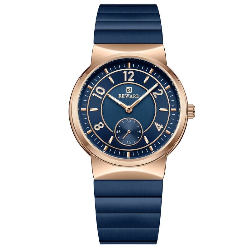 Reward RD611514M Rose Gold Case Blue Bracelet Blue Face – view 5