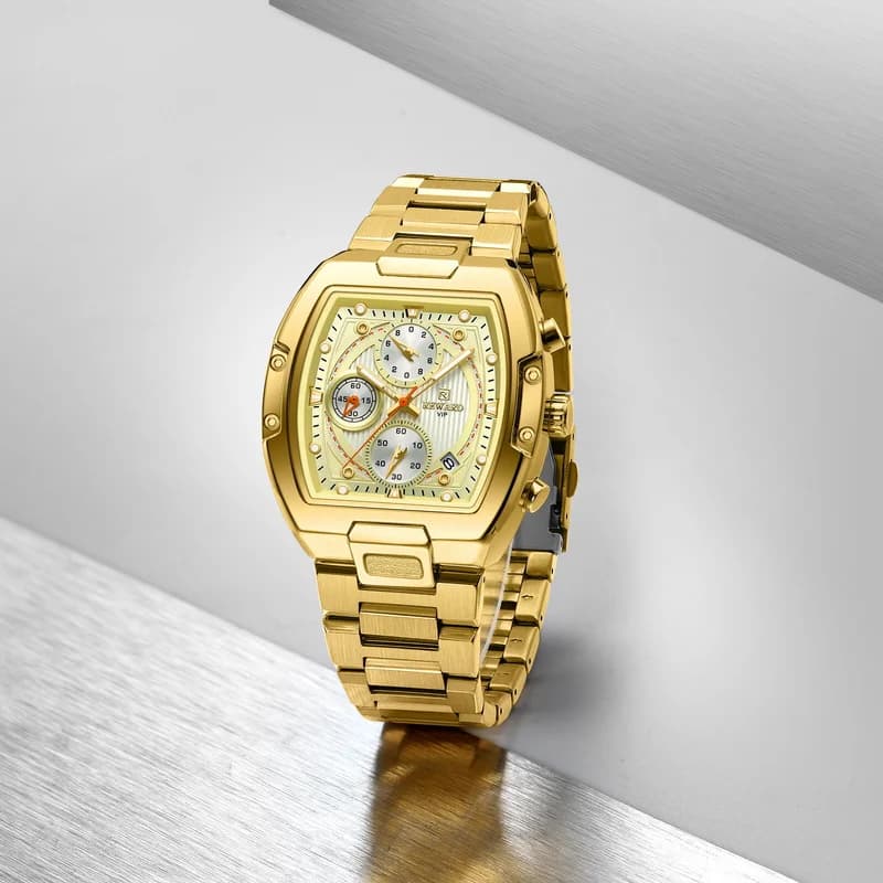 Reward RD812264M Gold Bracelet Gold Face- Chronograph