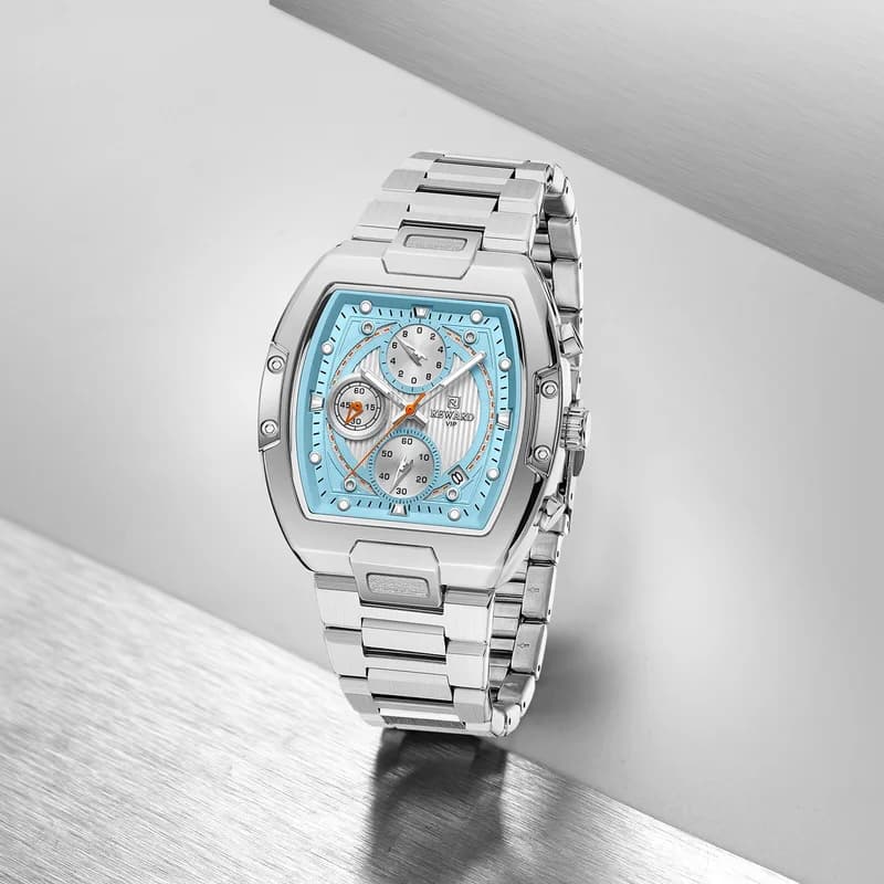 Reward RD812264M Silver Bracelet Light Blue Face- Chronograph