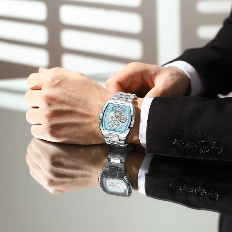 Reward RD812264M Silver Bracelet Light Blue Face- Chronograph – view 2