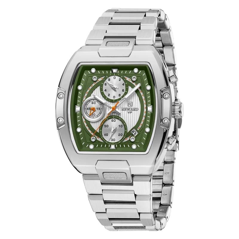 Reward RD812264M Silver Bracelet Green Face- Chronograph – view 5
