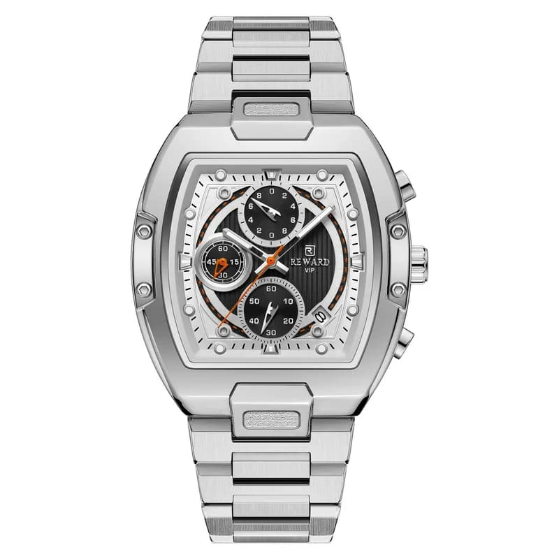 Reward RD812264M Silver Bracelet Black Face- Chronograph – view 5