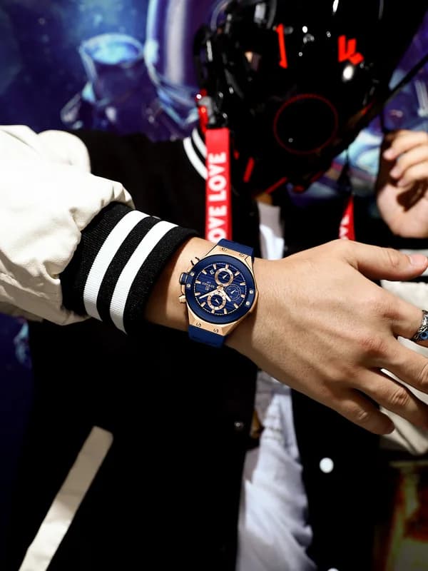 Reward RD834164M Rose Gold Case Blue Strap Blue Face- Chronograph – view 3