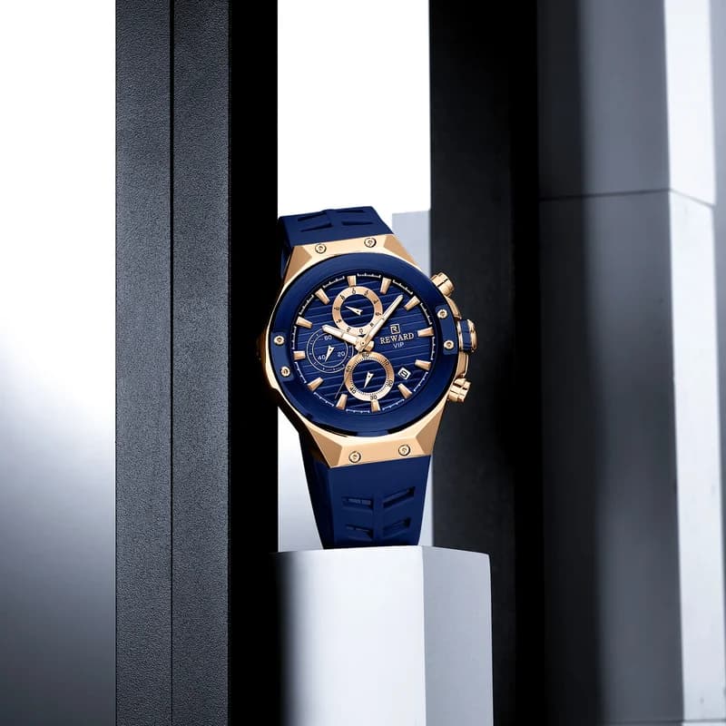 Reward RD834164M Rose Gold Case Blue Strap Blue Face- Chronograph – view 4