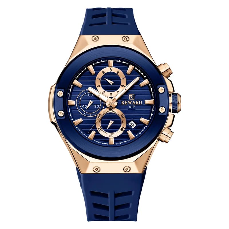 Reward RD834164M Rose Gold Case Blue Strap Blue Face- Chronograph – view 5