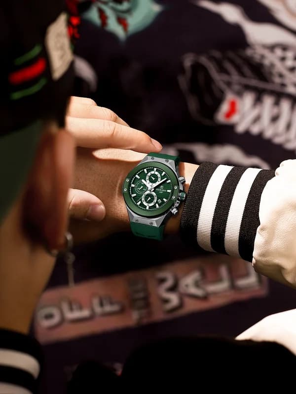 Reward RD834164M Gunmetal Case Green Strap Green Face- Chronograph – view 2