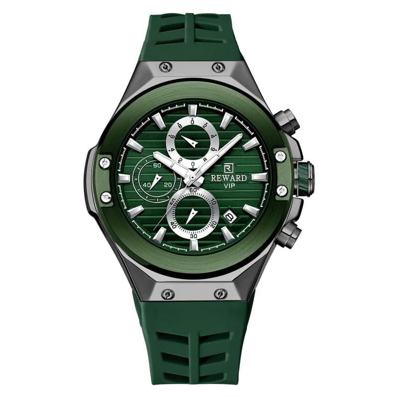 Reward RD834164M Gunmetal Case Green Strap Green Face- Chronograph – view 5