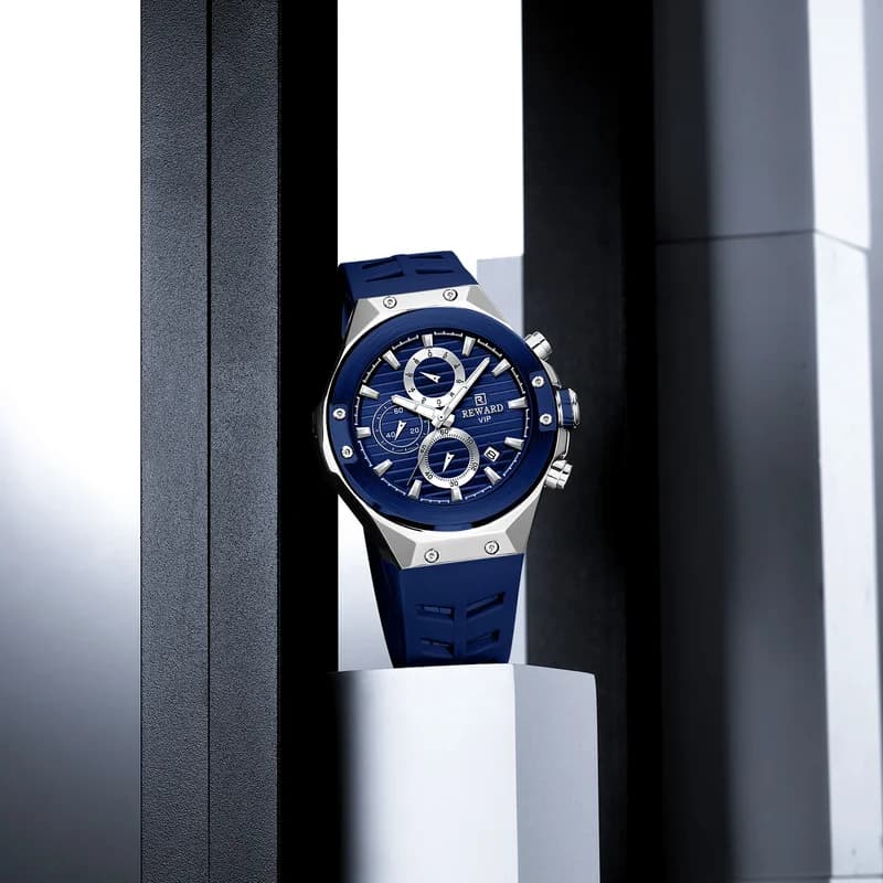 Reward RD834164M Silver Case Blue Strap Blue Face- Chronograph – view 2