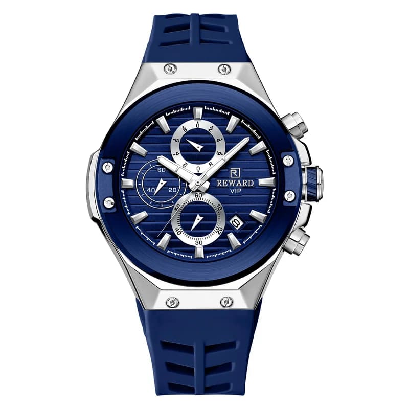 Reward RD834164M Silver Case Blue Strap Blue Face- Chronograph – view 5