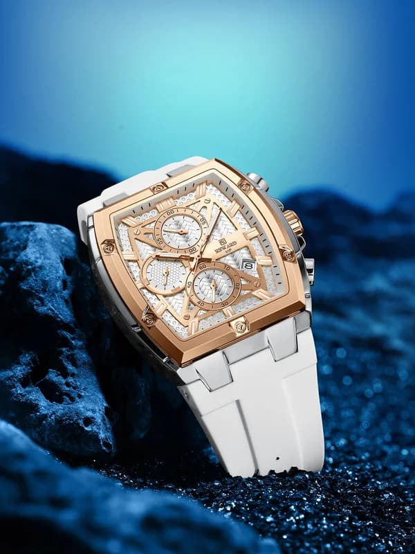 Reward RD832261M Rose Gold Bezel White Strap White Face – view 3