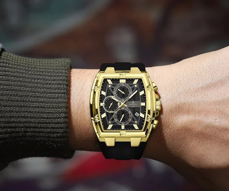 Reward RD832261M Gold Case Black Strap Black Face – view 4