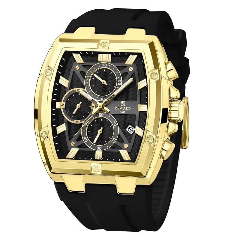 Reward RD832261M Gold Case Black Strap Black Face – view 5