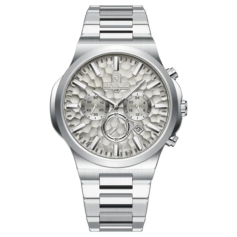 Reward RD813050M Silver Bracelet Light Grey Face- Chronograph – view 4
