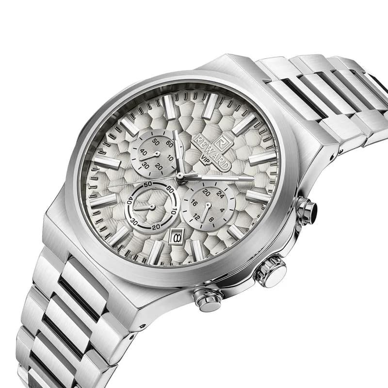 Reward RD813050M Silver Bracelet Light Grey Face- Chronograph – view 5