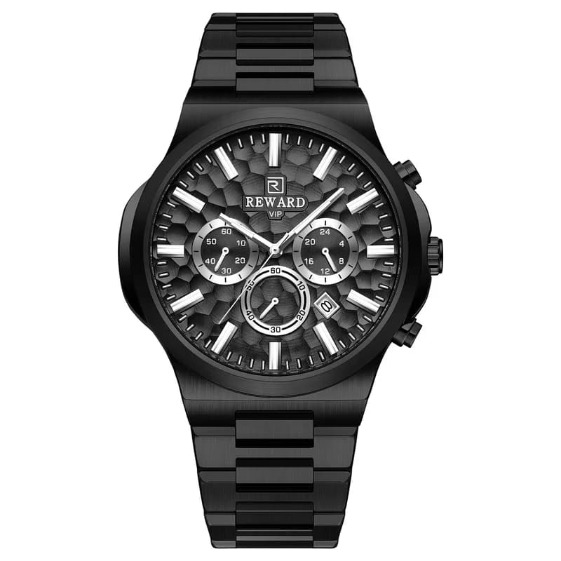 Reward RD813050M Black Bracelet Gunmetal Face- Chronograph – view 4