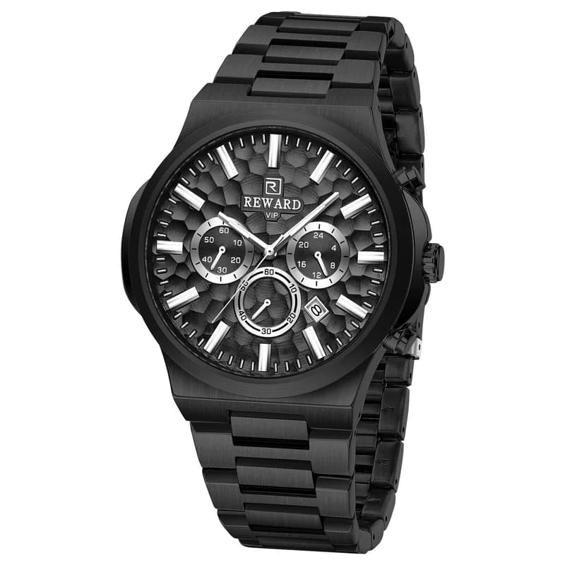 Reward RD813050M Black Bracelet Gunmetal Face- Chronograph – view 5