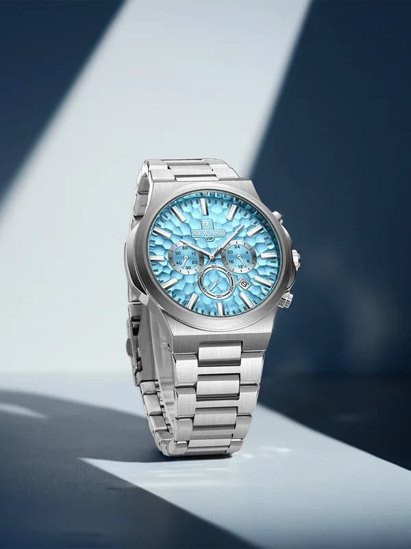 Reward RD813050M Silver Bracelet Light Blue Face- Chronograph
