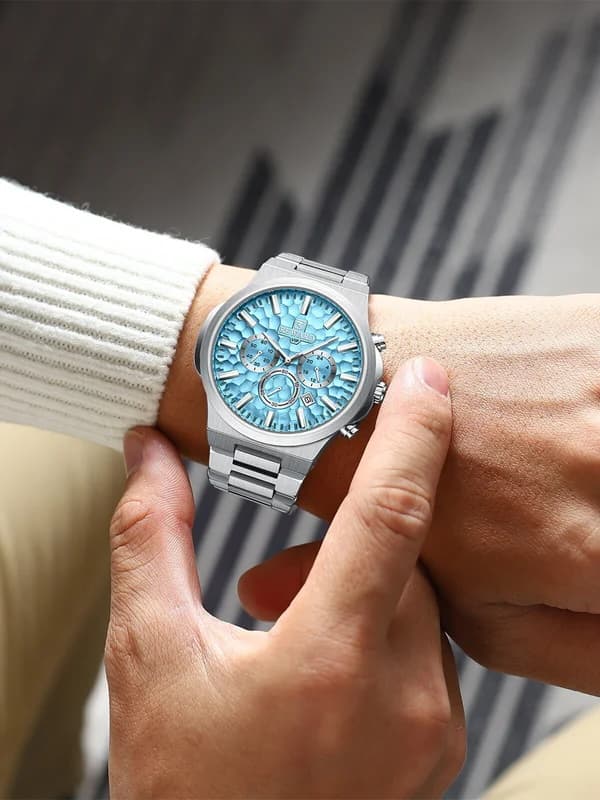 Reward RD813050M Silver Bracelet Light Blue Face- Chronograph – view 2