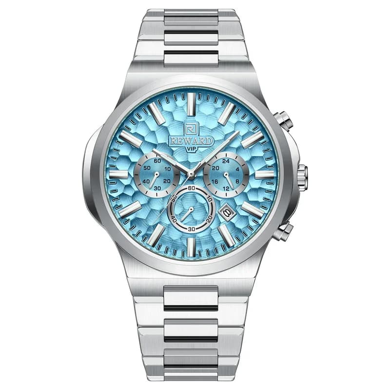 Reward RD813050M Silver Bracelet Light Blue Face- Chronograph – view 4