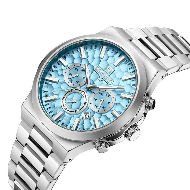 Reward RD813050M Silver Bracelet Light Blue Face- Chronograph – view 5