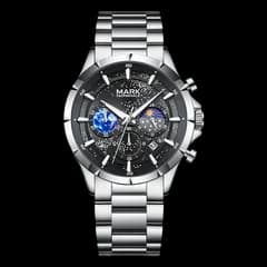 Fairwhale FW-5870 Astrix Silver Bracelet Black Face- Chronograph – view 4