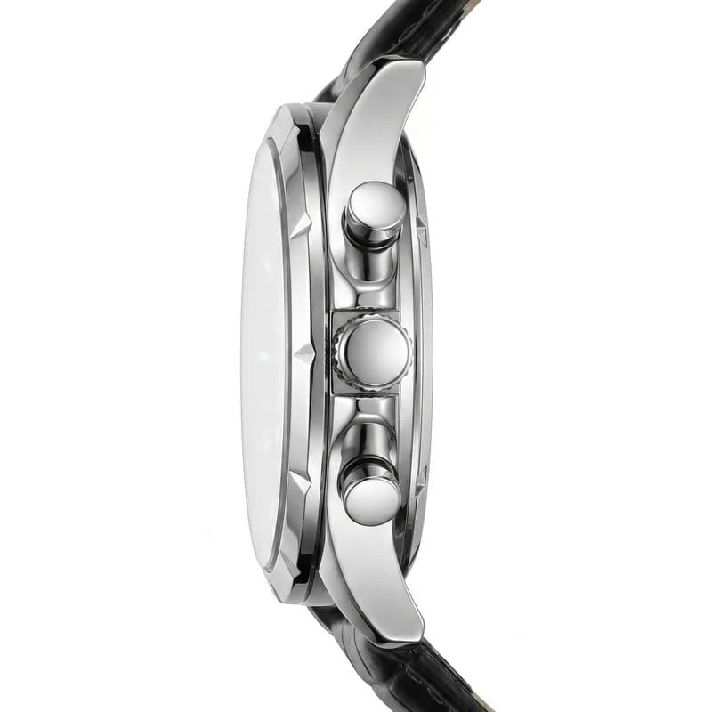 Fairwhale FW-5870 Lunavor Black Leather Strap Black Face- Moon Phase Chronograph – view 5