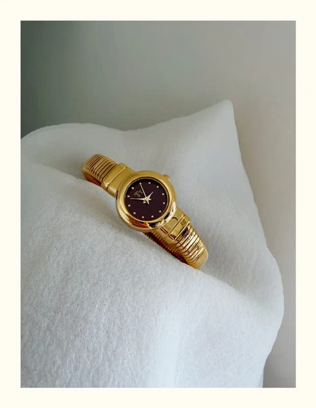 TT M9750 Golden Bracelet Maroon Face – view 3