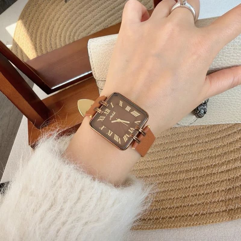 Mishali M24009 Genuine Caramel Leather Belt Coffee Face