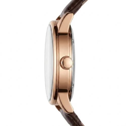 Fairwhale FW-5067 Silver Case Black Leather Strap White Face- Moon Phase Chronograph – view 3