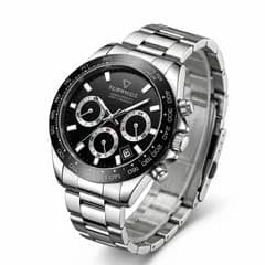 Fairwhale FW-5030 Orionis Silver Bracelet Black Face- Chronograph – view 3