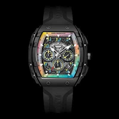 Fairwhale FW-5001 Tonixa Black Rubber Strap Multicolor Face