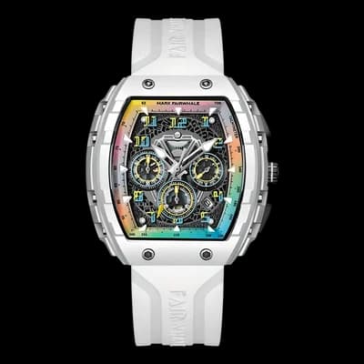 Fairwhale FW-5001 Tonixa White Rubber Strap Multicolor Face
