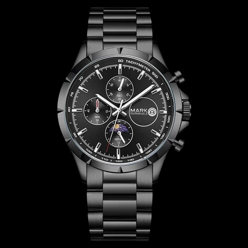 Fairwhale FW-5065 Black Bracelet Black Face- Chronograph