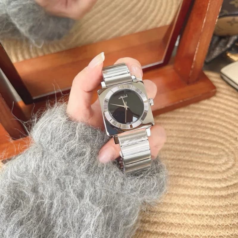 Mishali M2507 - Silver Bracelet Black Face