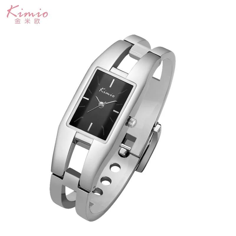 Kimio K6588S Silver Bracelet Black Face
